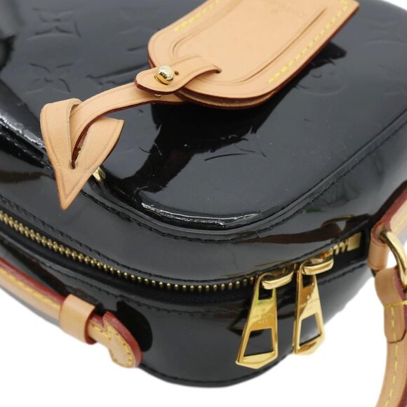 LOUIS VUITTON  Santa Monica Monogram Vernis Leather Shoulder Bag Black - Picture 6 of 16
